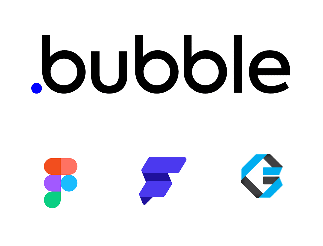 Utilizamos ferramentas de alta produtividade como Bubble, Figma, Flutterflow e AppGyver.